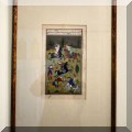 A49. Framed handpainted Persian miniature. 